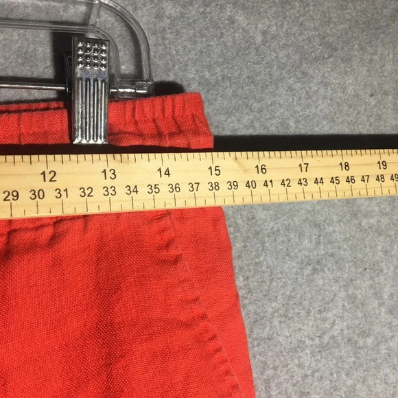 Womens Loft Trousers Red Spring Summer Lagenlook Linen Work Office Career Casual - Picture 2 of 6